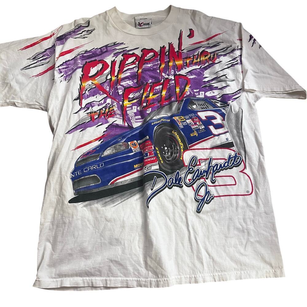 Vintage 90s NASCAR Dale Earnhardt jr rippin thru the Field AOP Graphic T Shirt